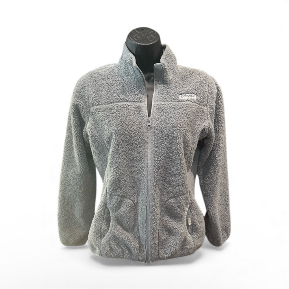 Magellan Outdoors Women's Gray Teddy Fleece Zip Jacket